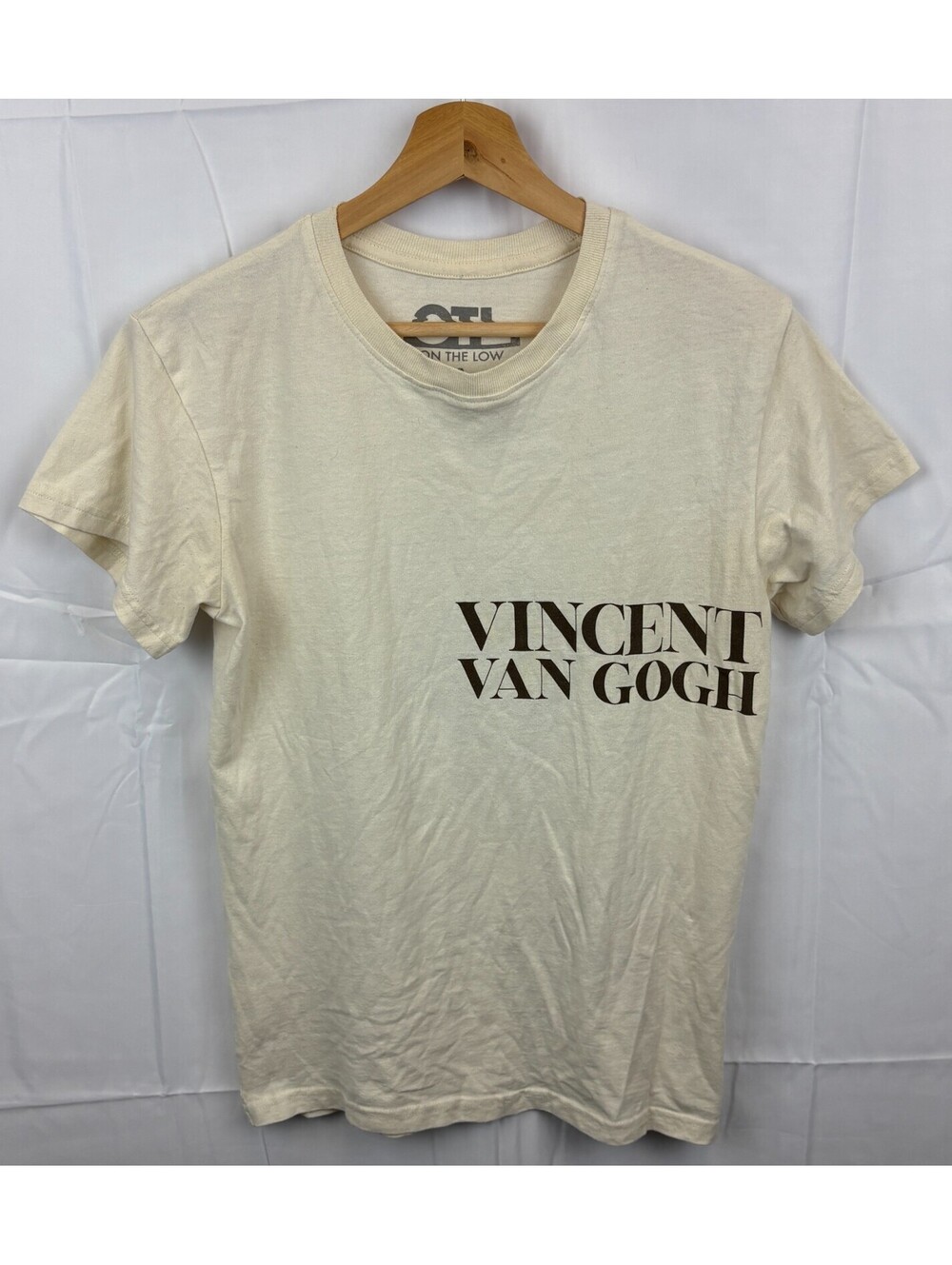 On The Low Off White Men's Small Graphic Spell Out Vincent Van Gogh T-Shirt